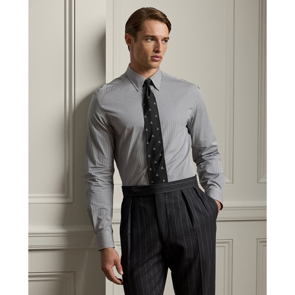 Chemise rayures bengalies en popeline - Purple Label - Modalova