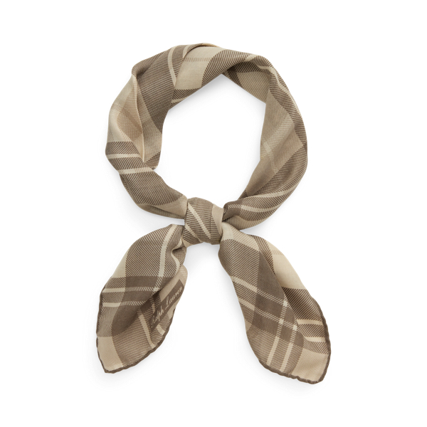 Foulard écossais cachemire et soie - Purple Label - Modalova