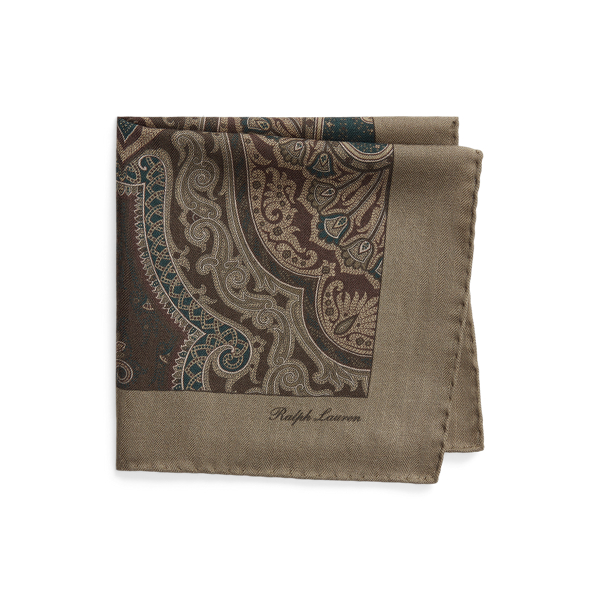 Pochette à motif en soie et cachemire - Purple Label - Modalova