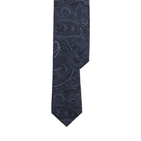 Cravate motif cachemire soie cachemire - Purple Label - Modalova