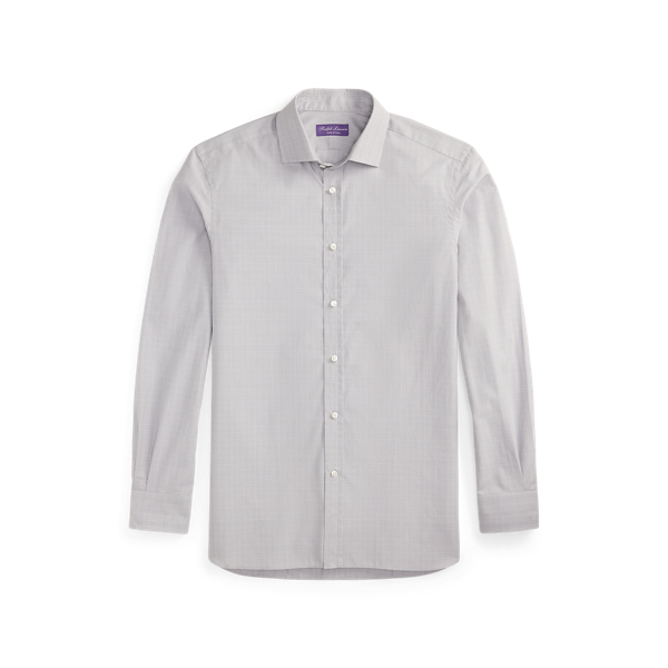 Ralph Lauren Mini-glen Check Twill Shirt In Gray