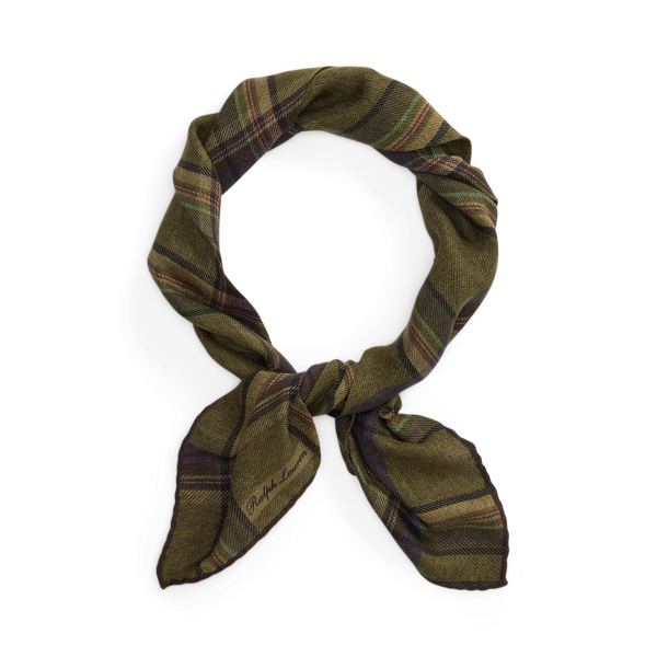 Foulard écossais en cachemire et soie - Purple Label - Modalova