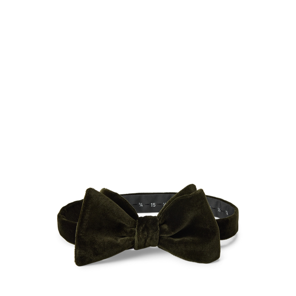 Ralph Lauren Velvet Bow Tie In Green