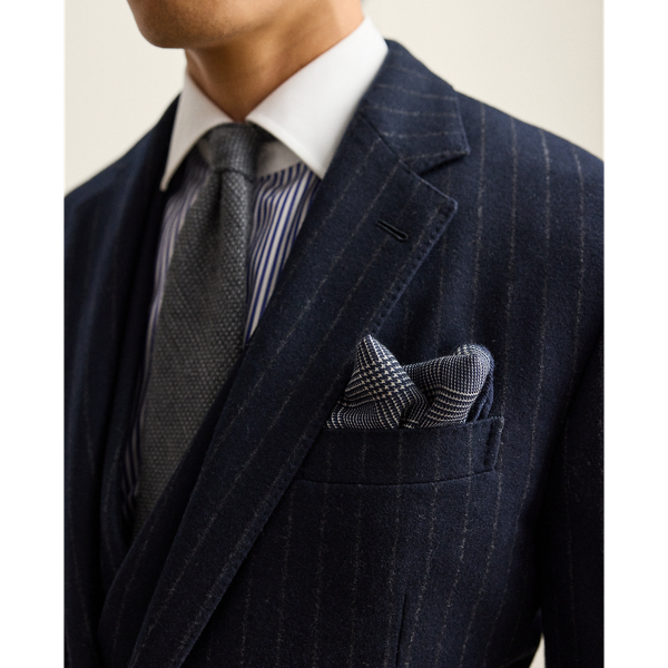 Plaid Cashmere-Silk Pocket Square