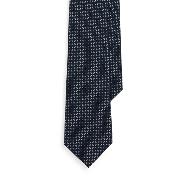 Geometric-Print Silk Tie