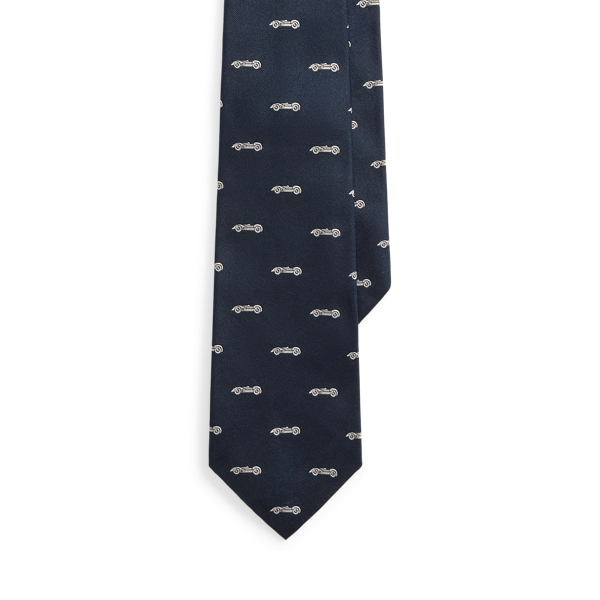 Automobile-Patterned Silk Tie
