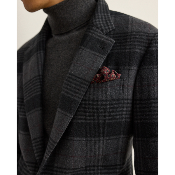 Pine-Print Silk Pocket Square