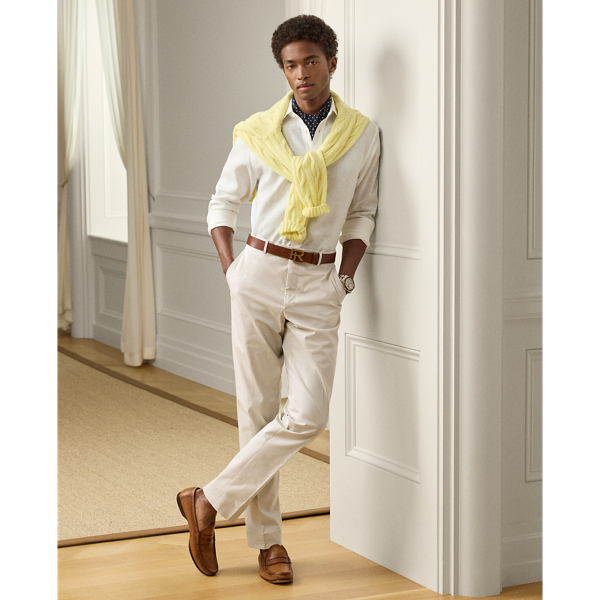 Pantalon en chino stretch Straight Fit - Purple Label - Modalova
