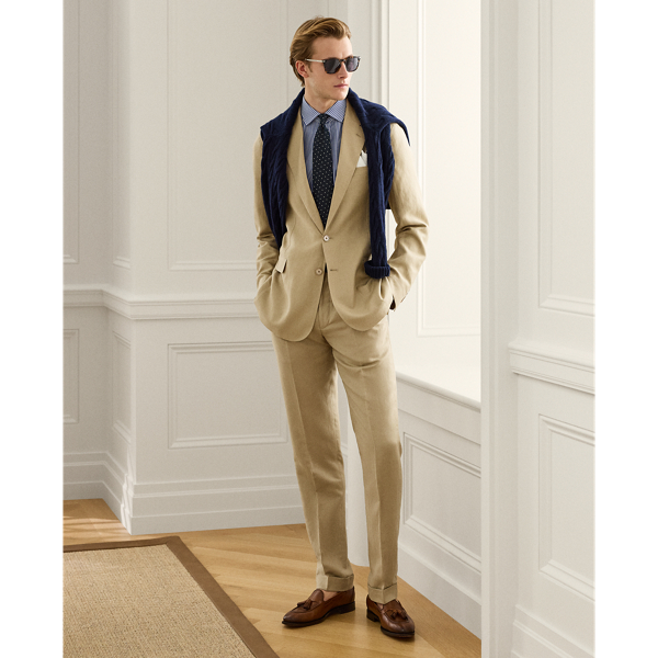 Gregory Hand-Tailored Silk-Linen Trouser