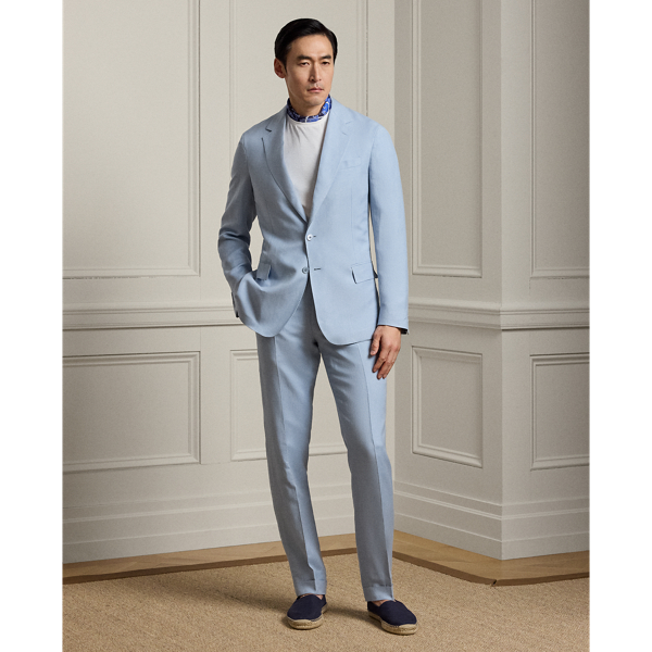 Gregory Hand-Tailored Silk-Linen Trouser