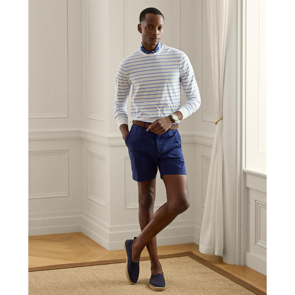 Ralph Lauren Hand-tailored Slim Fit Chino Short In Blue Depths