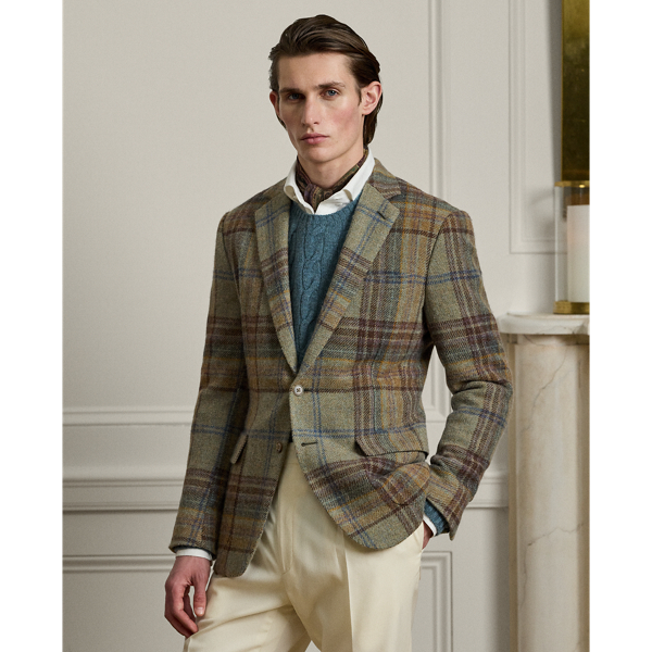 Kent Hand-Tailored Plaid Wool Sport Coat - Purple Label - Modalova
