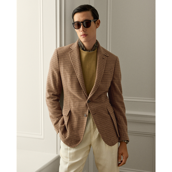 Blazer Kent à carreaux confectionné main - Purple Label - Modalova