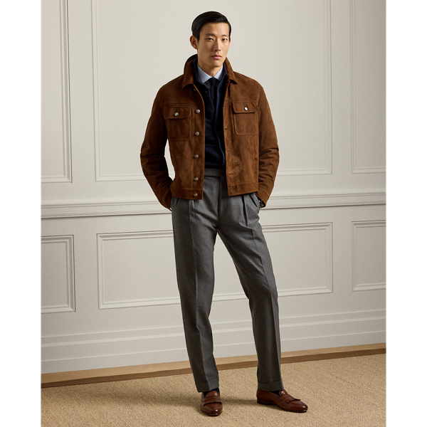 Pantalon Gregory fait main en flanelle - Purple Label - Modalova