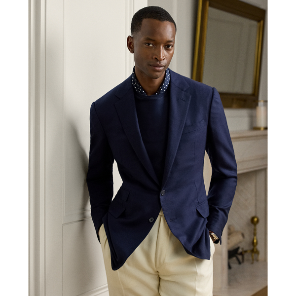 Ralph Lauren Kent Handmade Cashmere Blazer In Royal Navy