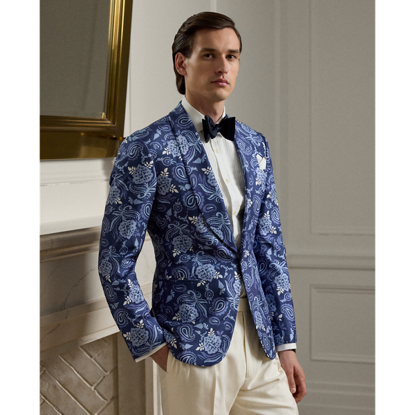 Veste Kent faite main en soie à motif - Purple Label - Modalova