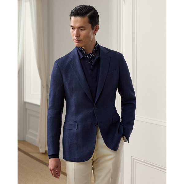 Veste Hadley faite main à chevrons - Purple Label - Modalova