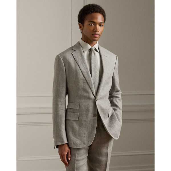 Kent Hand-Tailored Herringbone Jacket - Purple Label - Modalova
