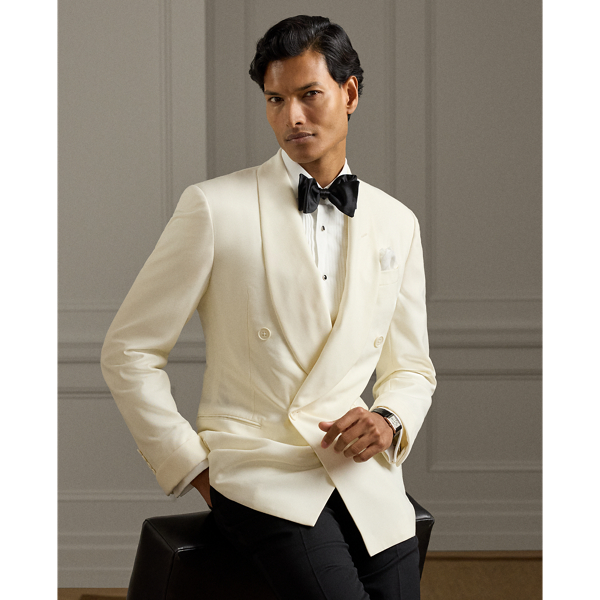 Ralph Lauren Gregory Handmade Barathea Dinner Jacket In White