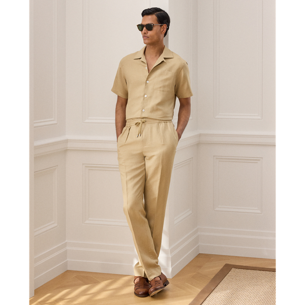 Hand-Tailored Silk-Linen Suit Trouser