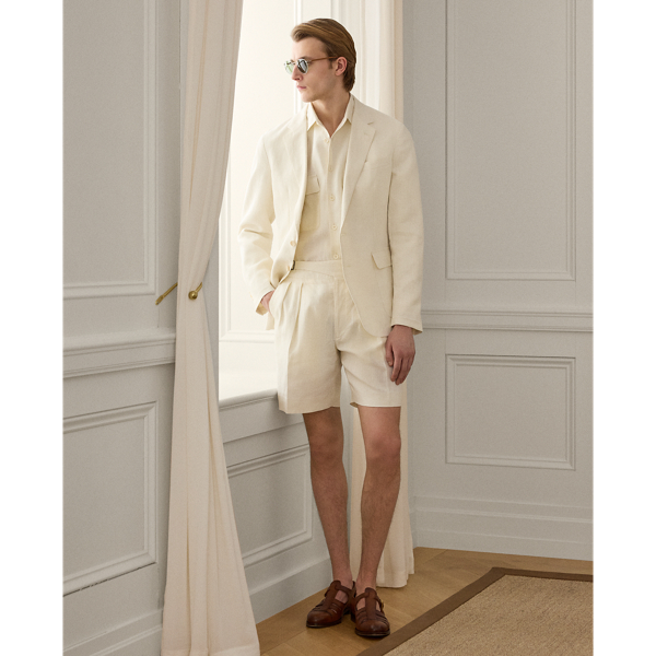 Relaxed Fit Hand-Tailored Linen Short