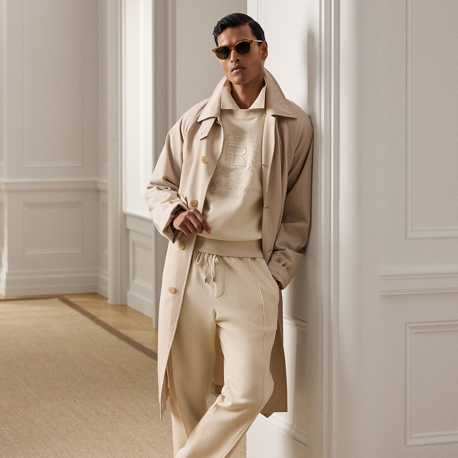 Hand-Tailored Wool-Blend Balmacaan Coat