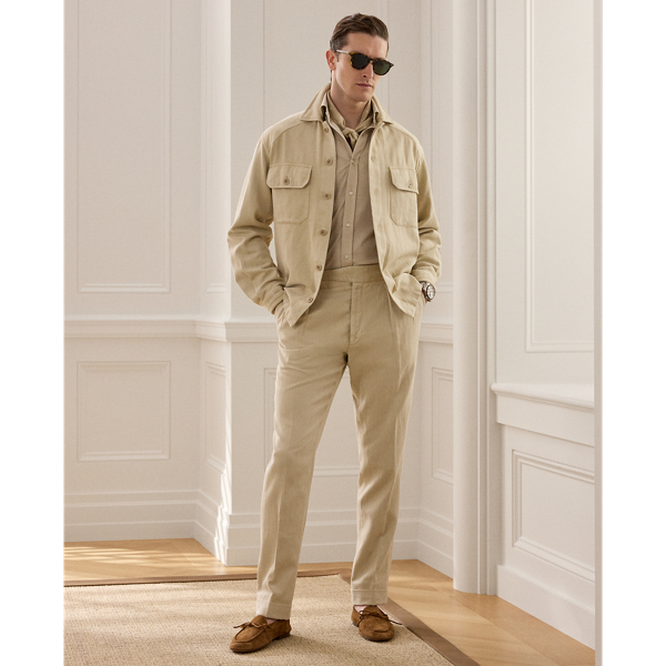 Hand-Tailored Cotton-Linen Trousers