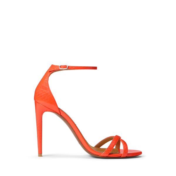 Polo Ralph Lauren Perrin 100 Mm Ayers Sandal In Bright Orange