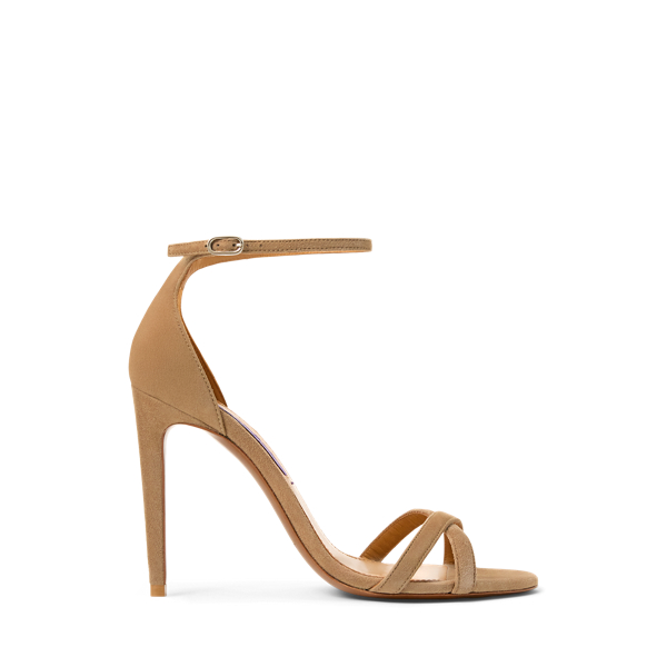 Polo Ralph Lauren Perrin 100 Mm Goat-suede Sandal In Cocoa