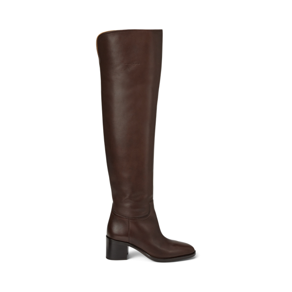 Ralph Lauren Barnet 55 Mm Calfskin Boot In Brown