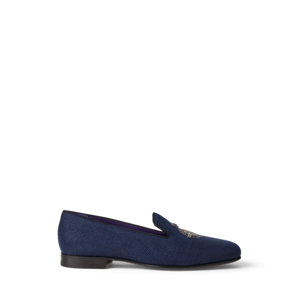 Alonzo Bullion Crest Linen Slipper