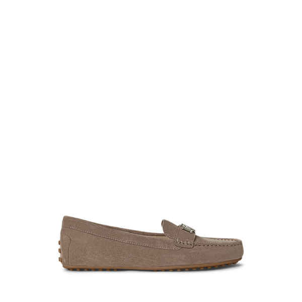 Ralph Lauren Barnsbury Suede Loafer In Brown