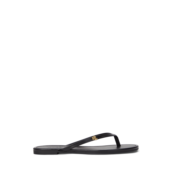 Sandales tongs Raquel en cuir - Lauren - Modalova