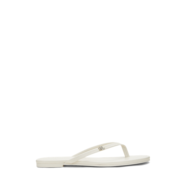 Sandales tongs Raquel en cuir - Lauren - Modalova