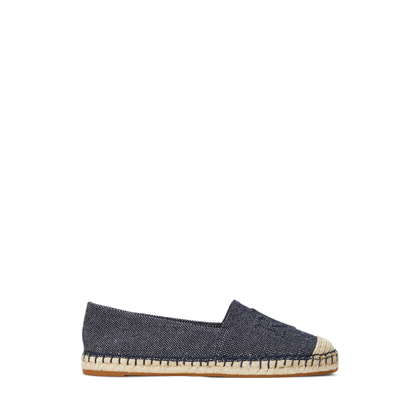 Ralph Lauren Cameryn Cross-dyed Canvas Espadrille In Refined Navy