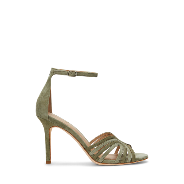 Sandales Allie à lanières daim et cuir - Lauren - Modalova