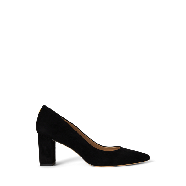 Ralph Lauren Lanette Suede Block-heel Pump