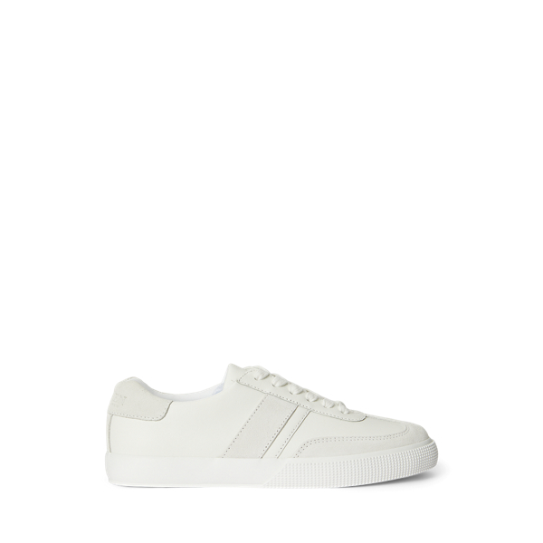 Ralph Lauren Braylee Leather & Suede Sneaker In White