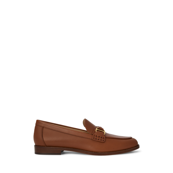 Ralph Lauren Tasha Leather Loafer In Brown
