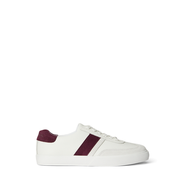 Ralph Lauren Two-tone Braylee Leather & Suede Sneaker In Multi