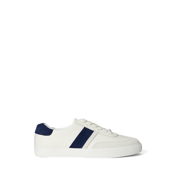 Ralph Lauren Two-tone Braylee Leather & Suede Sneaker In Multi