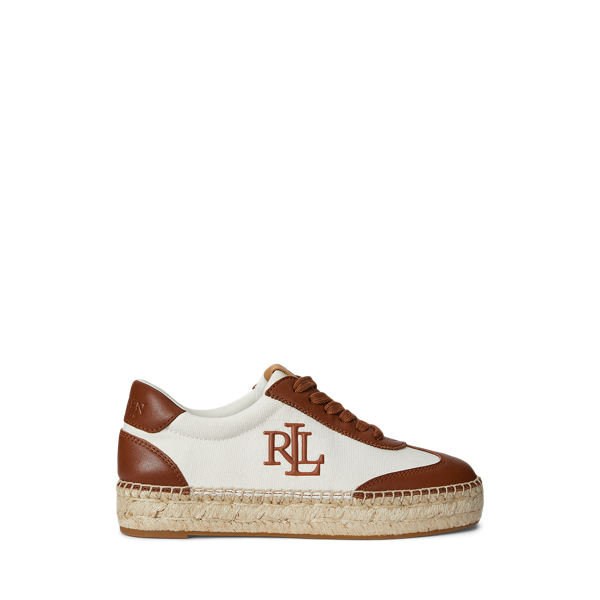 Ralph Lauren Luize Canvas & Nappa Espadrille Sneaker In Multi
