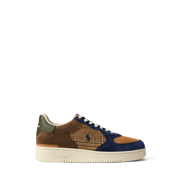 Ralph Lauren Masters Court Suede & Tweed Sneaker