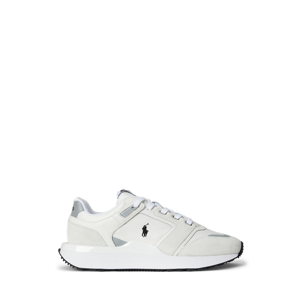 Ralph Lauren Train 89 V2 Suede-paneled Sneaker In White