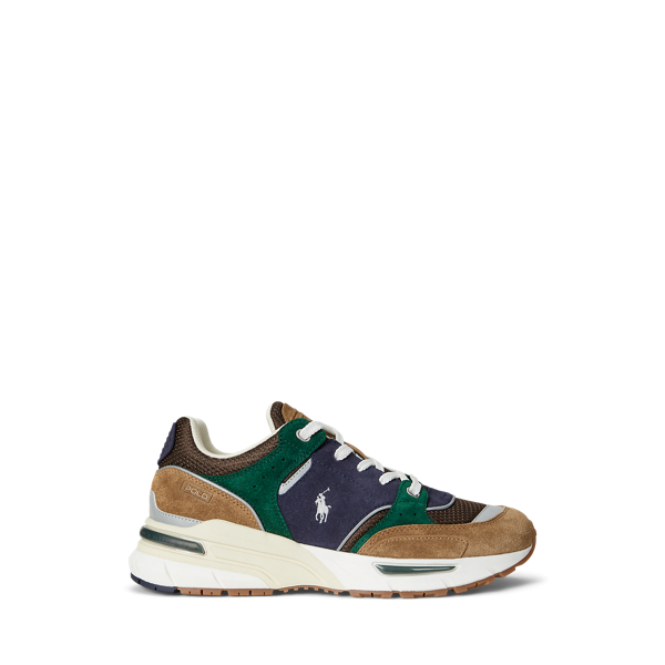 Ralph Lauren Trackster 250 Suede & Mesh Sneaker In Multi