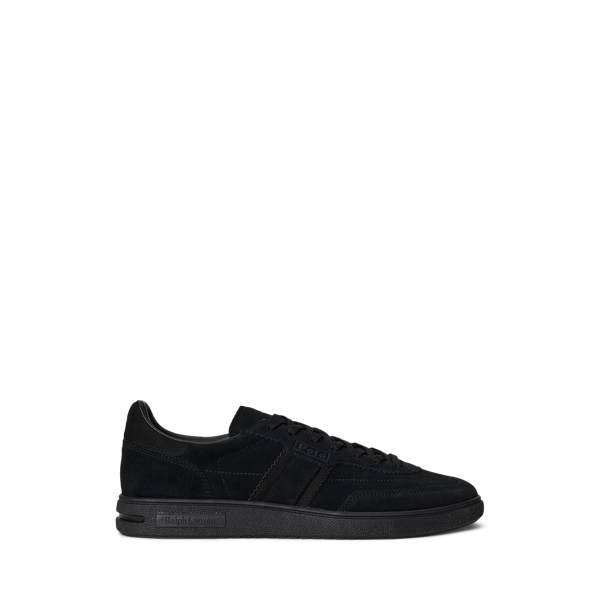 Ralph Lauren Bedford Suede Sneaker In Black