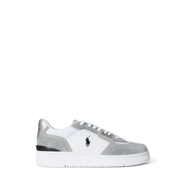 Ralph Lauren Open Masters Suede-paneled Sneaker In Gray