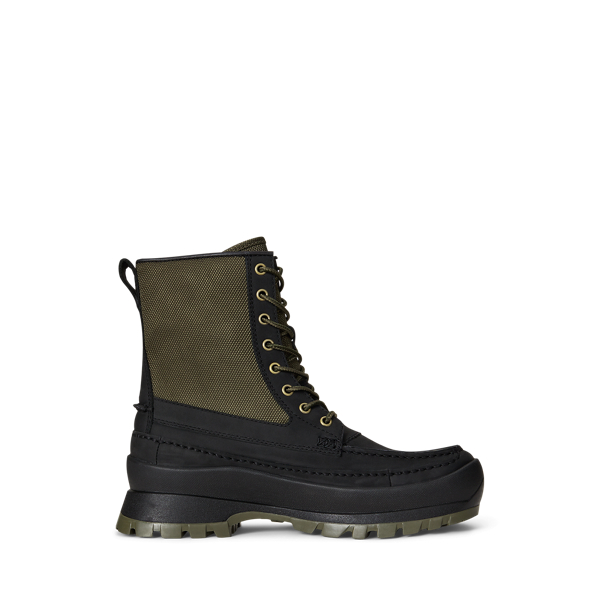 Ralph Lauren Logan Leather-paneled Moc-toe Boot In Multi