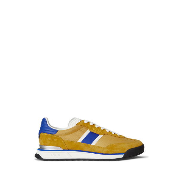 Ralph Lauren Varick Suede & Oxford Sneaker In Multi