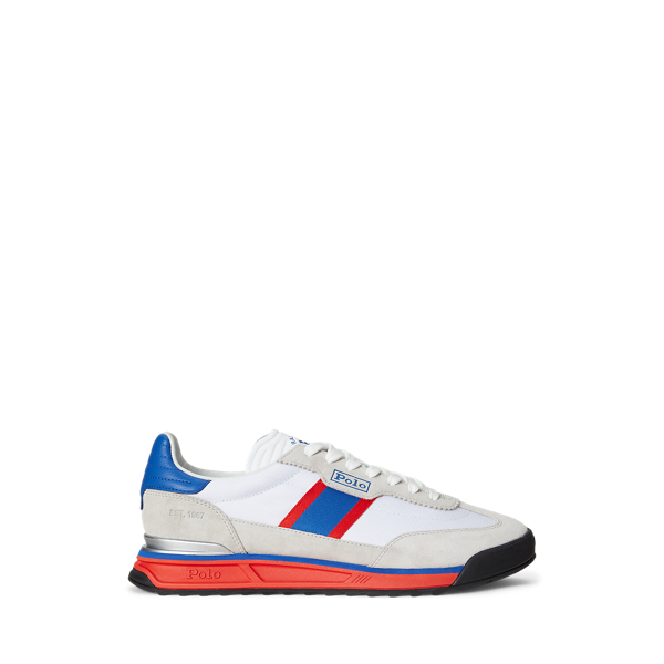 Ralph Lauren Varick Suede & Oxford Sneaker In Multi